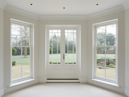 white bay windows and French doors in Foley, AL